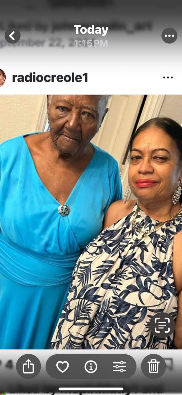 Two community members, an elder and a caregiver, together at home